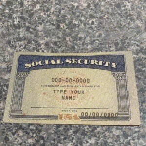 Montana Social Security Card Template