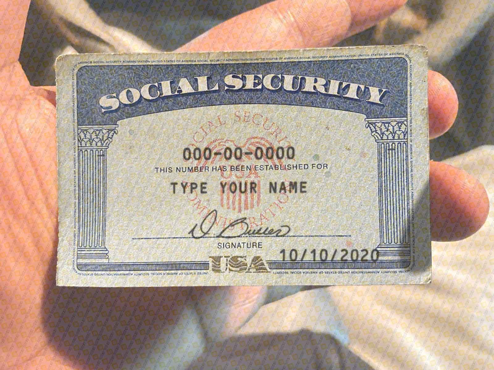 Arkansas Social Security Card Template