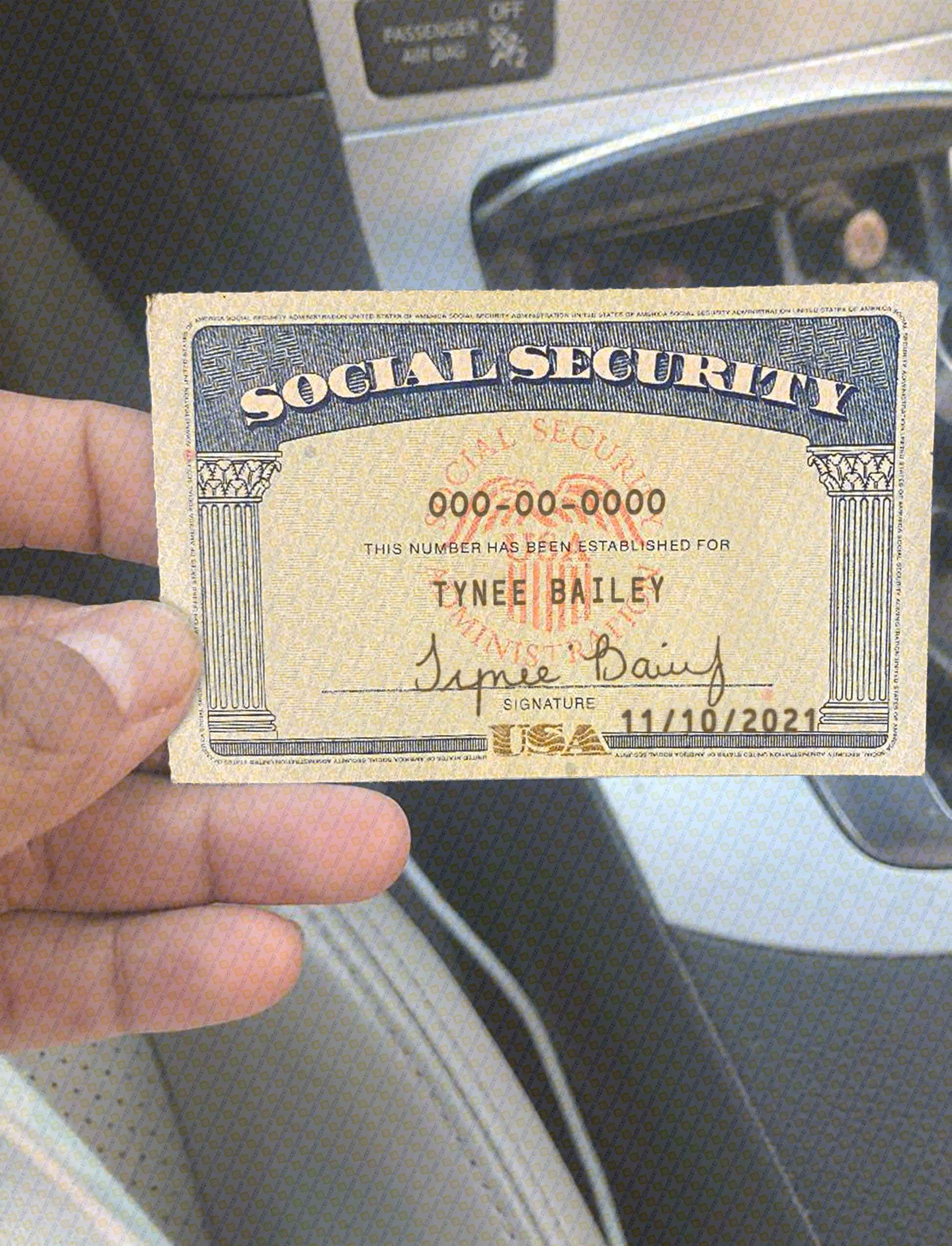 Delaware Social Security Card Template