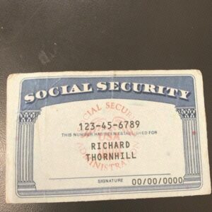 Maine Social Security Card Template