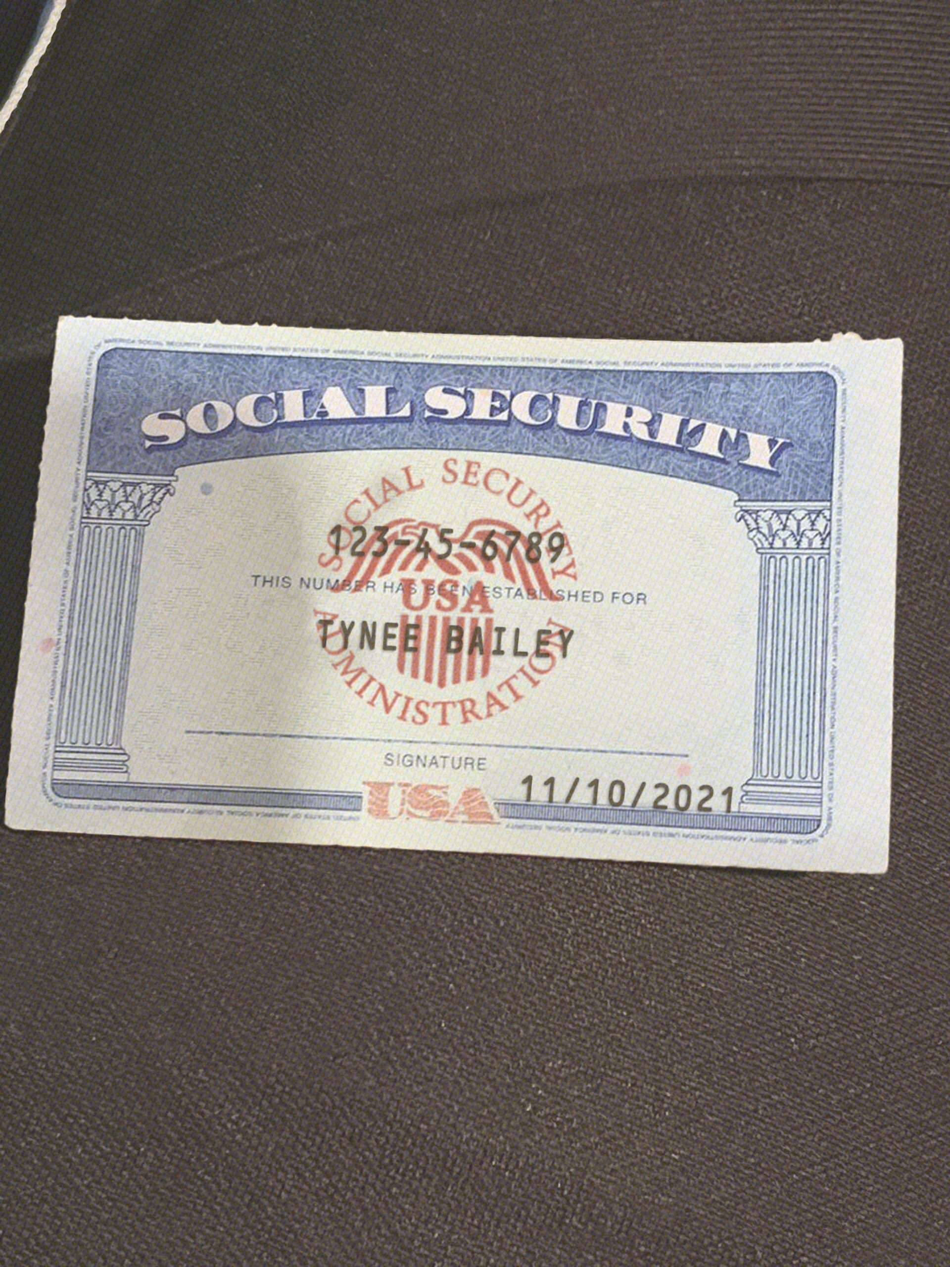 USA Social Security Card