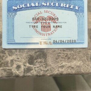 New York Editable Social Security Card Template