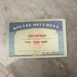 Pennsylvania Editable Social Security Card Template