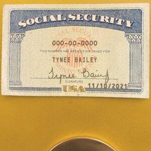 Illinois Social Security Card PSD