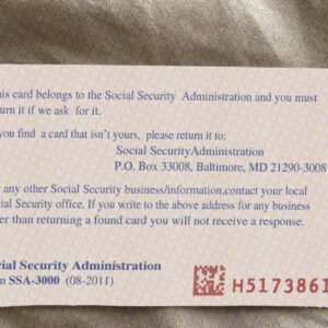 Alternative view of New York Social Security Card PSD