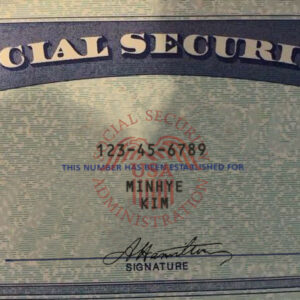 Social Security Card Template Front And Back