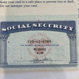Social Security Card PSD Front And Back