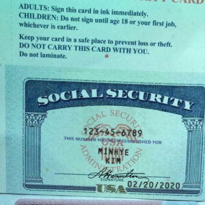 Social Security Card Template 2025