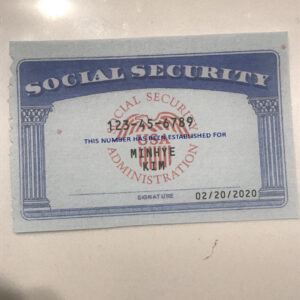 Editable Social Security Card
