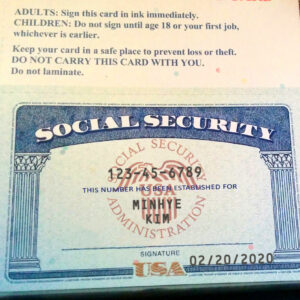 Social Security Card Template With Seal Photoshop