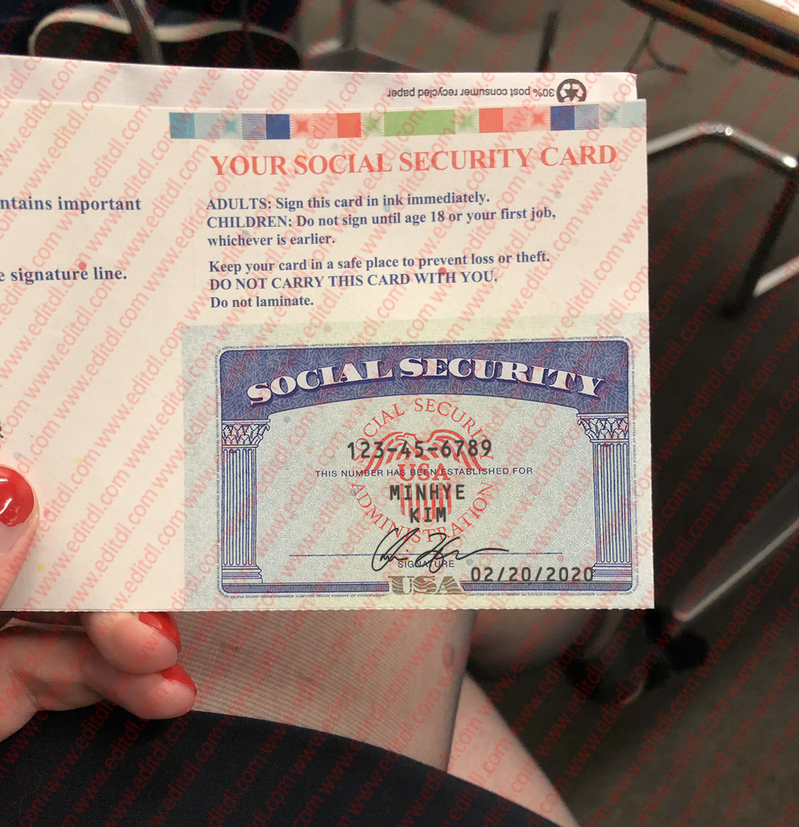Fake Social Security Card