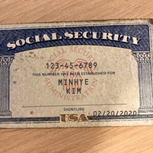 Fake Social Security Card Template