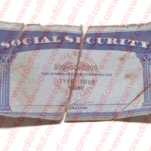 Online Social Security Card Template