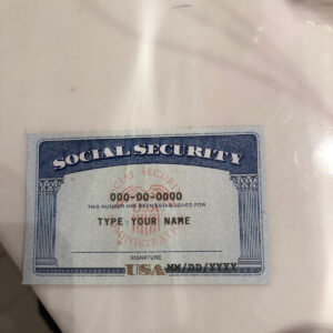 Maryland Social Security Card Template