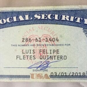 Social Security Card On Pant