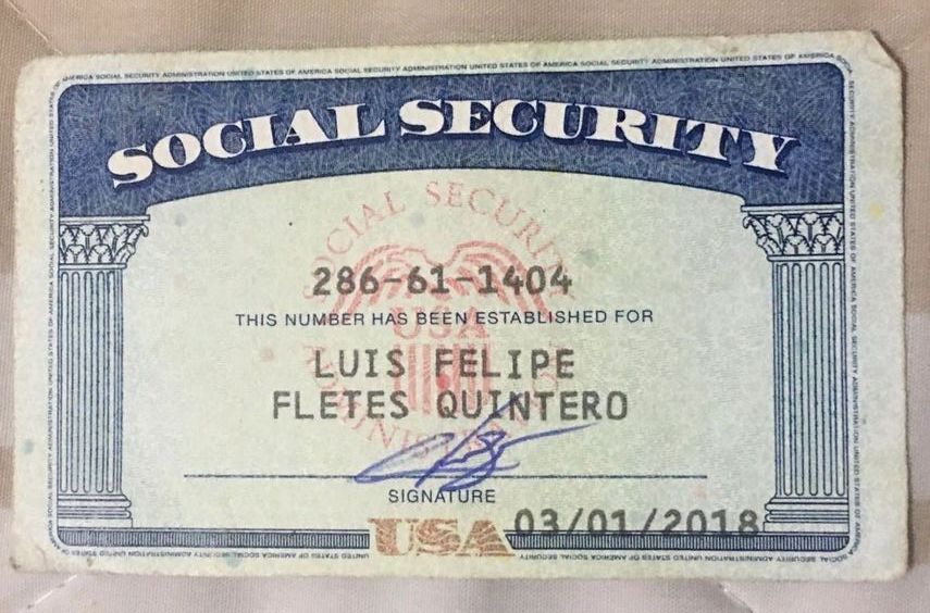 Social Security Card On Pant