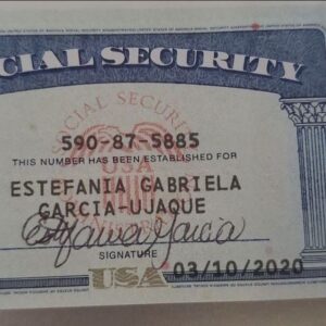 California Social Security Card Template PSD