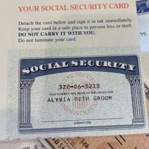 California Editable Social Security Card Template