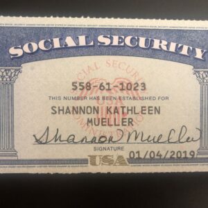 California Social Security Card PSD
