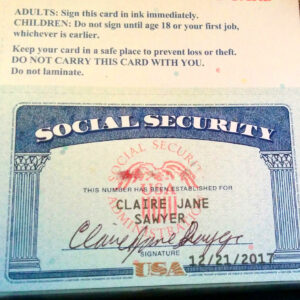 Florida Social Security Card PSD