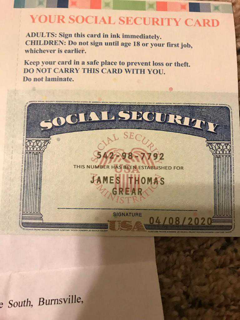 Florida Social Security Card