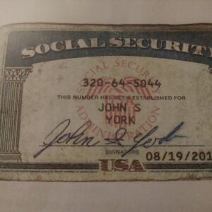 Texas Editable Social Security Card Template