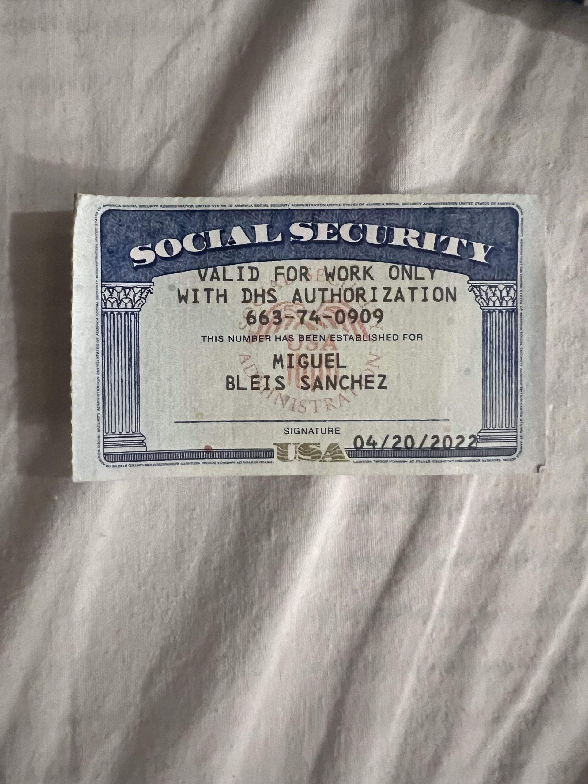 New York Social Security Template